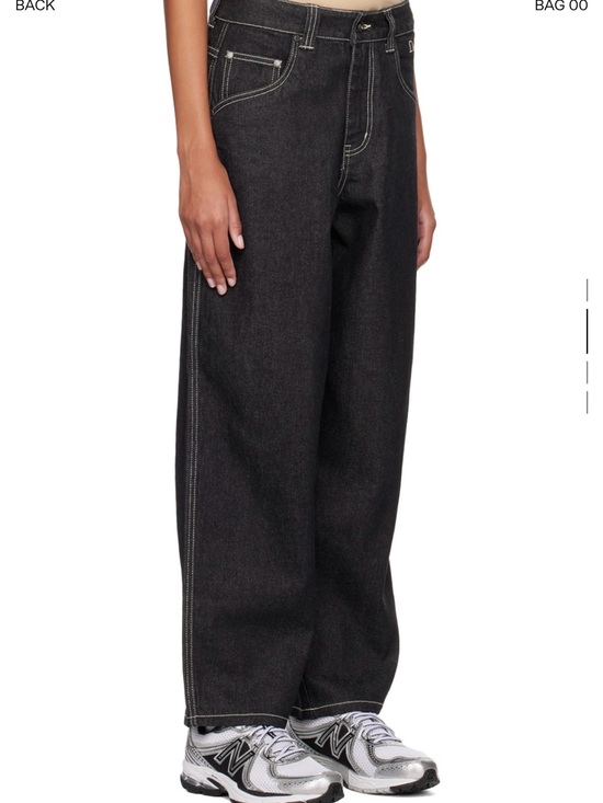 Dime Denim - Black dime jeans w contrast stitching